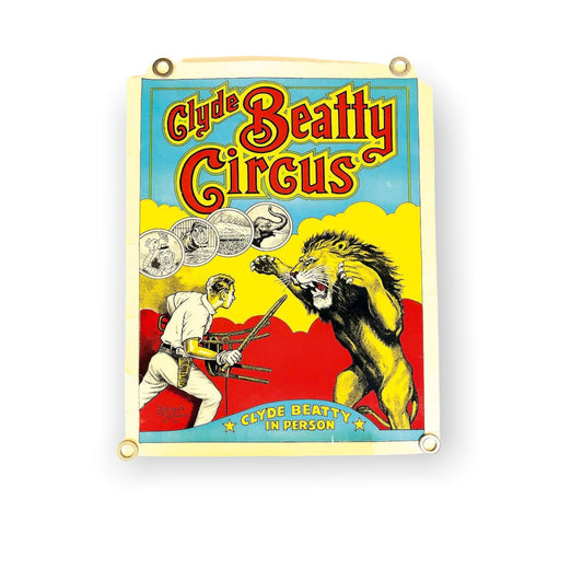 Clyde Beatty Circus Poster ca. 1940-1950